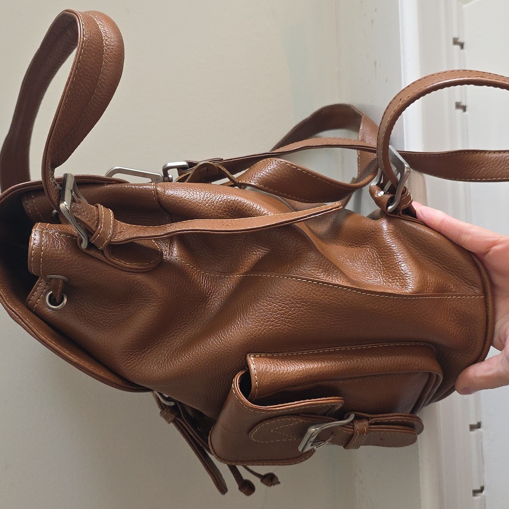 Two Pretty | Full Grain Leather Convertible Backpack - Picture 8 of 17